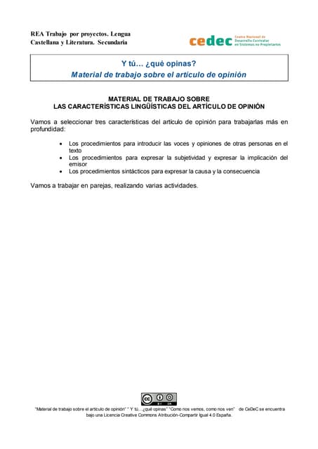 "Y tú...¿Qué opinas? (Material de t...