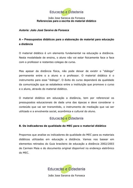 Produção de material para ead fluxograma | PDF