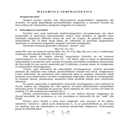 Materiale ferimagnetice | PDF