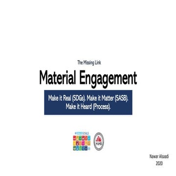 Material Engagement (with suppliment included)