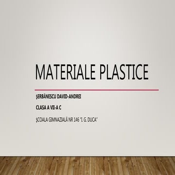 Materiale plastice