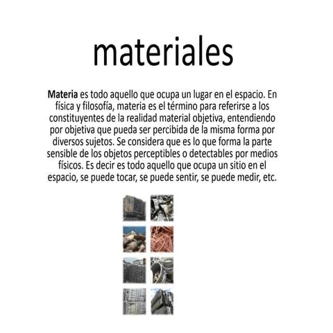 Materiales naturales y artificiales | PPTX