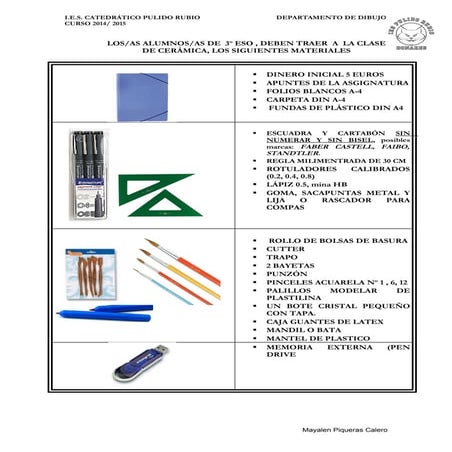 Materiales 3º eso 2014 2015