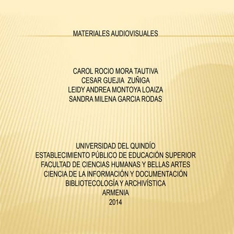 Materiales audiovisuales