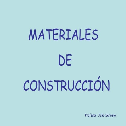 Materiales de construcción