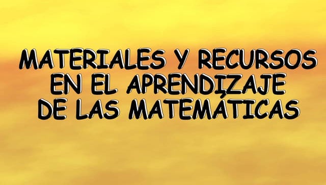 Materiales didacticos de Matemática