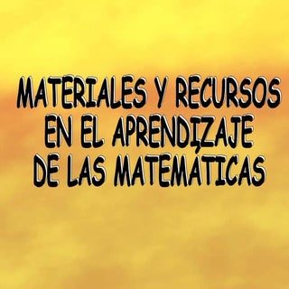 Materiales didacticos de Matemática