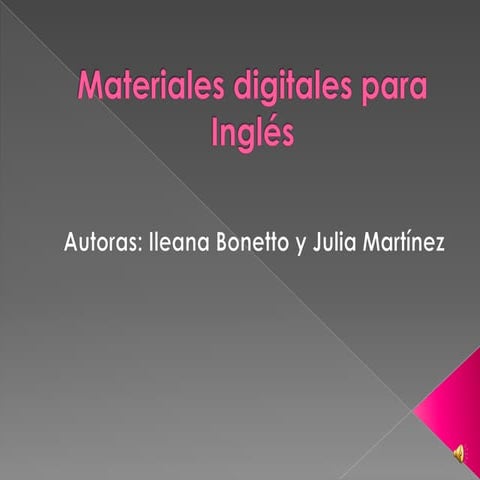 Materiales digitales para inglés
