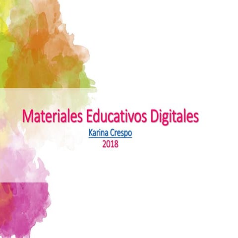 Materiales Educativos Digitales 