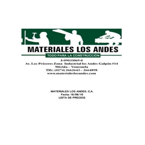 Materiales los andes