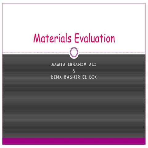 Material evaluation