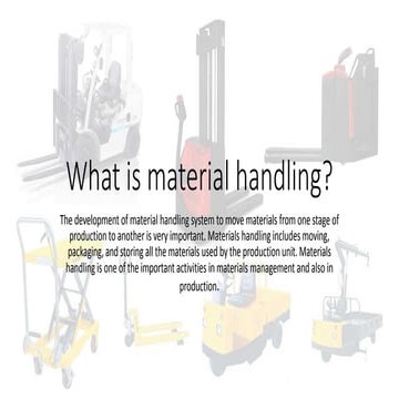 Material handling | PPTX