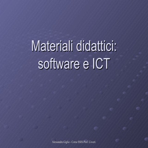 Materiali didattici per l'italiano per stranieri: l'uso delle TD