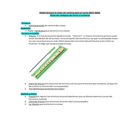 Material inicio de curso . música