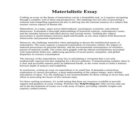Materialistic Essay.pdf