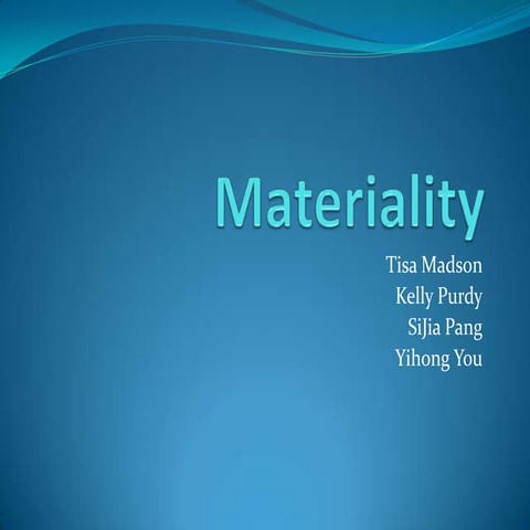 Materiality