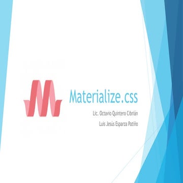 Presentación de MaterializeCSS | PPTX