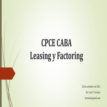 Diapositivas factoring leasing (finalizado) | PPTX