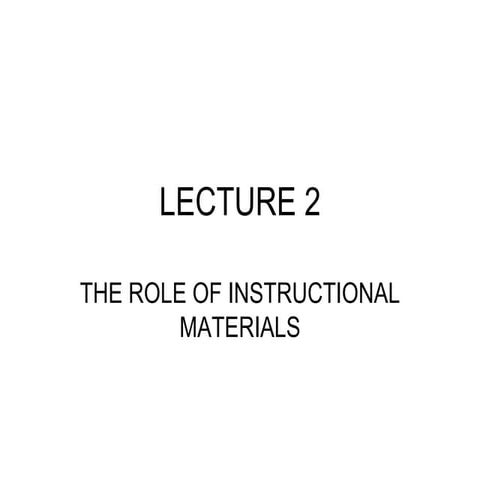 Lecture 2 Materials Development and Adaptation