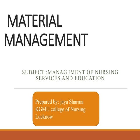Material management