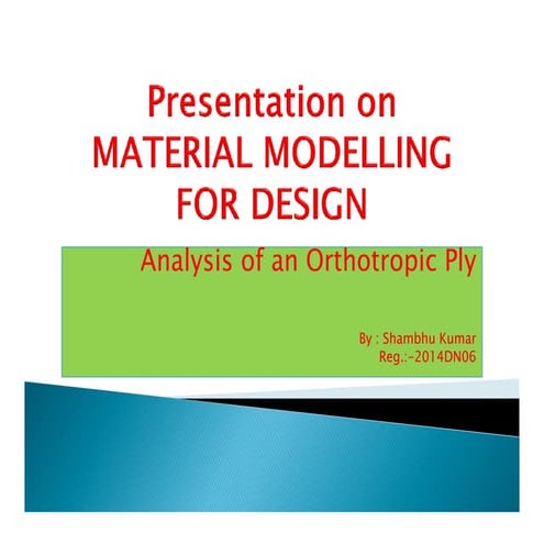 Material modelling for design 