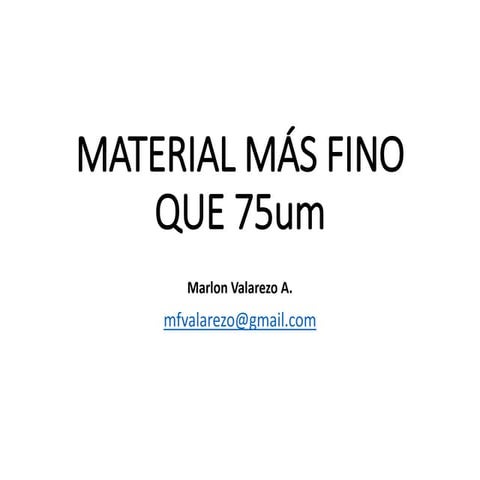 Material más fino que 75um