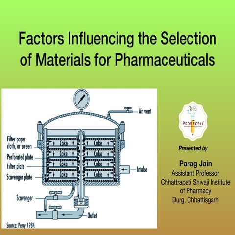 Pharmaceutical Engineering: Material of pharmaceutical plant construction