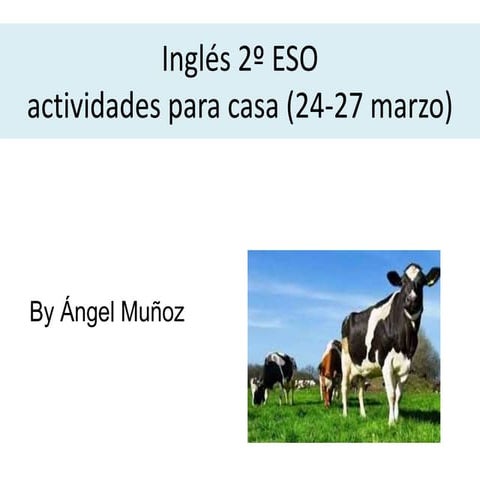 Material para casa english 2 eso