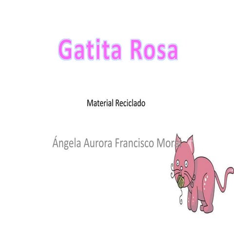 Gatita Rosa ( material reciclado)