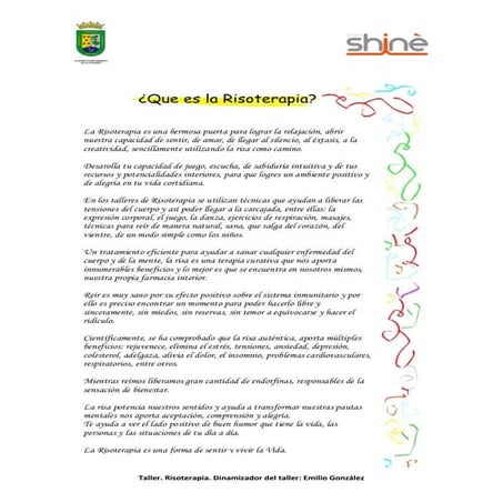 Material de los talleres de risoterapia