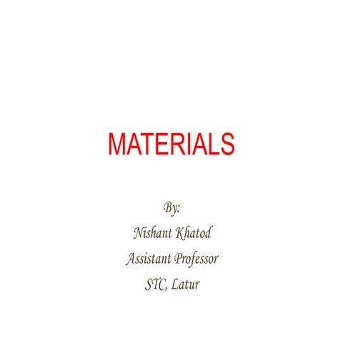 Engineering materials
