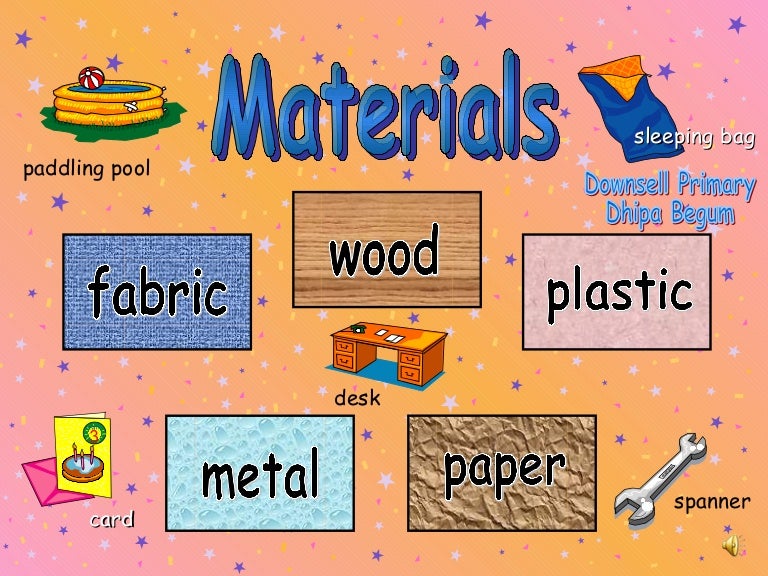 Materials vocabulary
