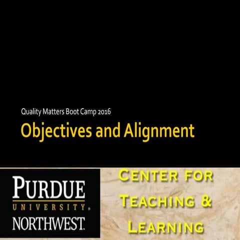 QM Standards 2, 3, & 4: Objectives and Alignment