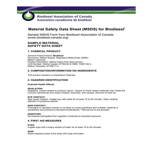 Material safetydatasheet