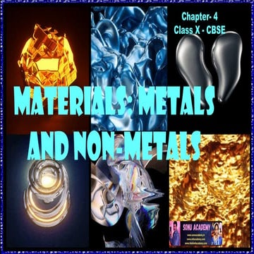 Materials: Metals and Non-Metals X- chapter3  PPT