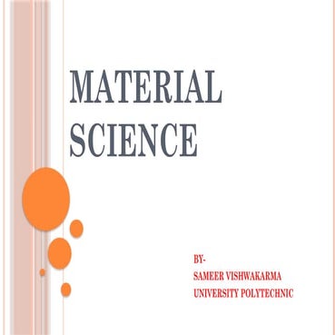 MATERIAL SCIENCE LECTURE NOTES FOR DIPLOMA STUDENTS
