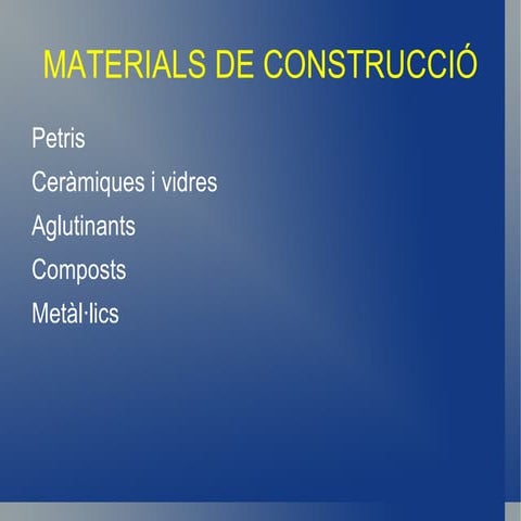 Materials construcció