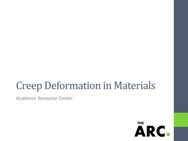  creep deformation of the   Materials