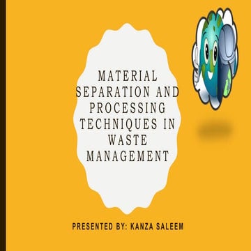 Material separation and processing techniques in waste management (1)