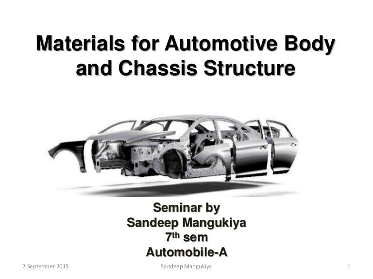 Materials for automotive body and chassis structure by sandeep manguk…