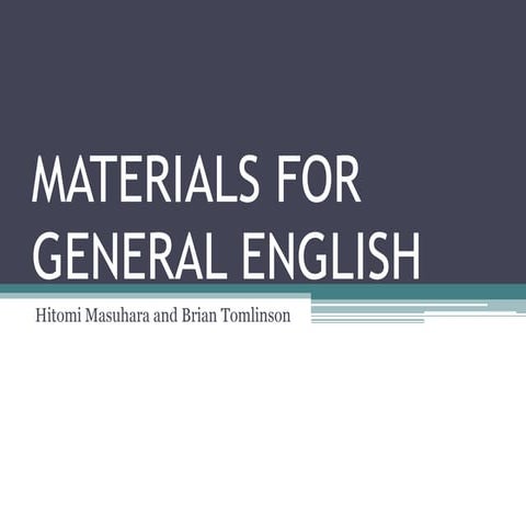 Materials for general english