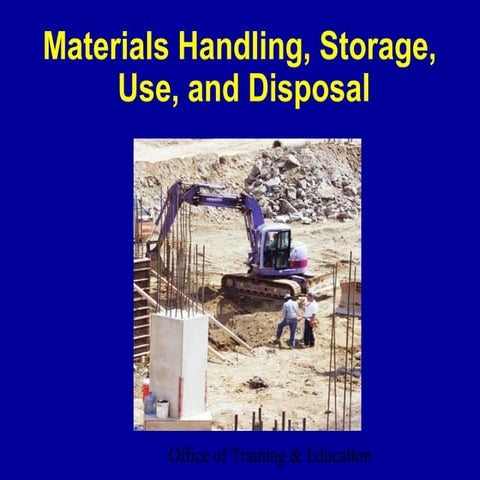 Materials handling, storage  مناولة المواد والتخزين