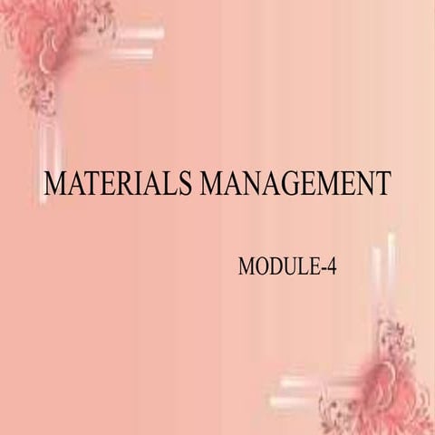 Materials management