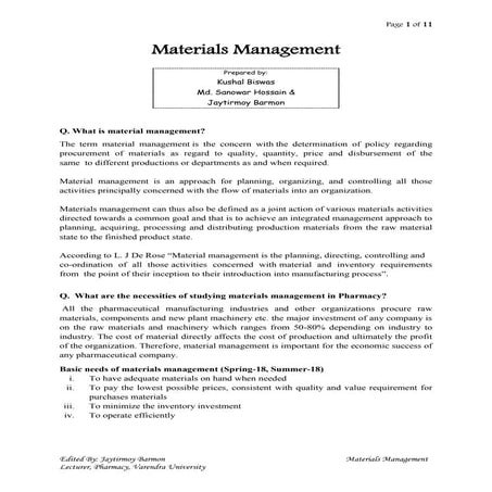 Material management | PPSX