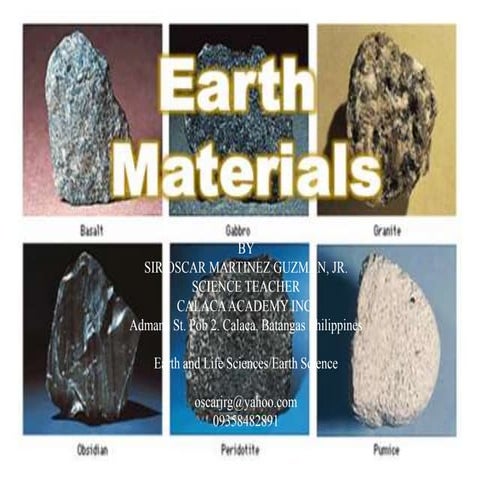 Materials of the Earth