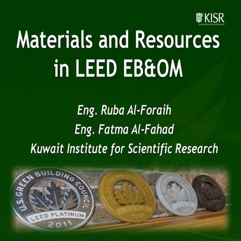 Materials & resources presentation(final version may 2012)