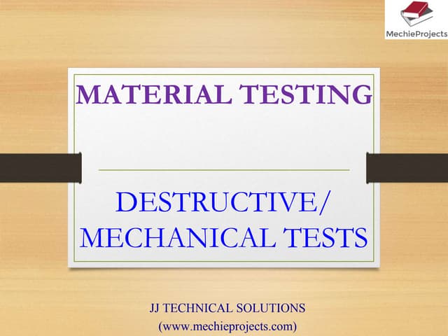 Mechanical Testing of Materials 