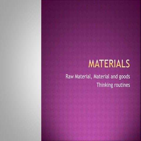 Materials unit 3 | PPTX