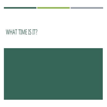 Material teaching what time is it