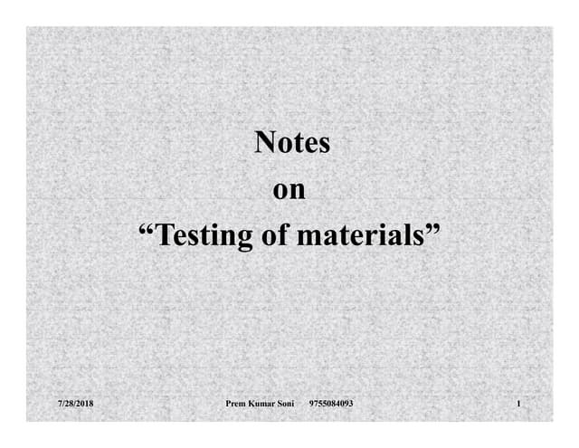 Material testing